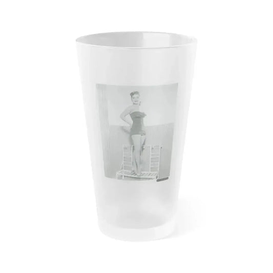 Debra Paget #766 (Vintage Female Icon) Frosted Pint Glass 16oz 16oz Frosted - Go Mug Yourself