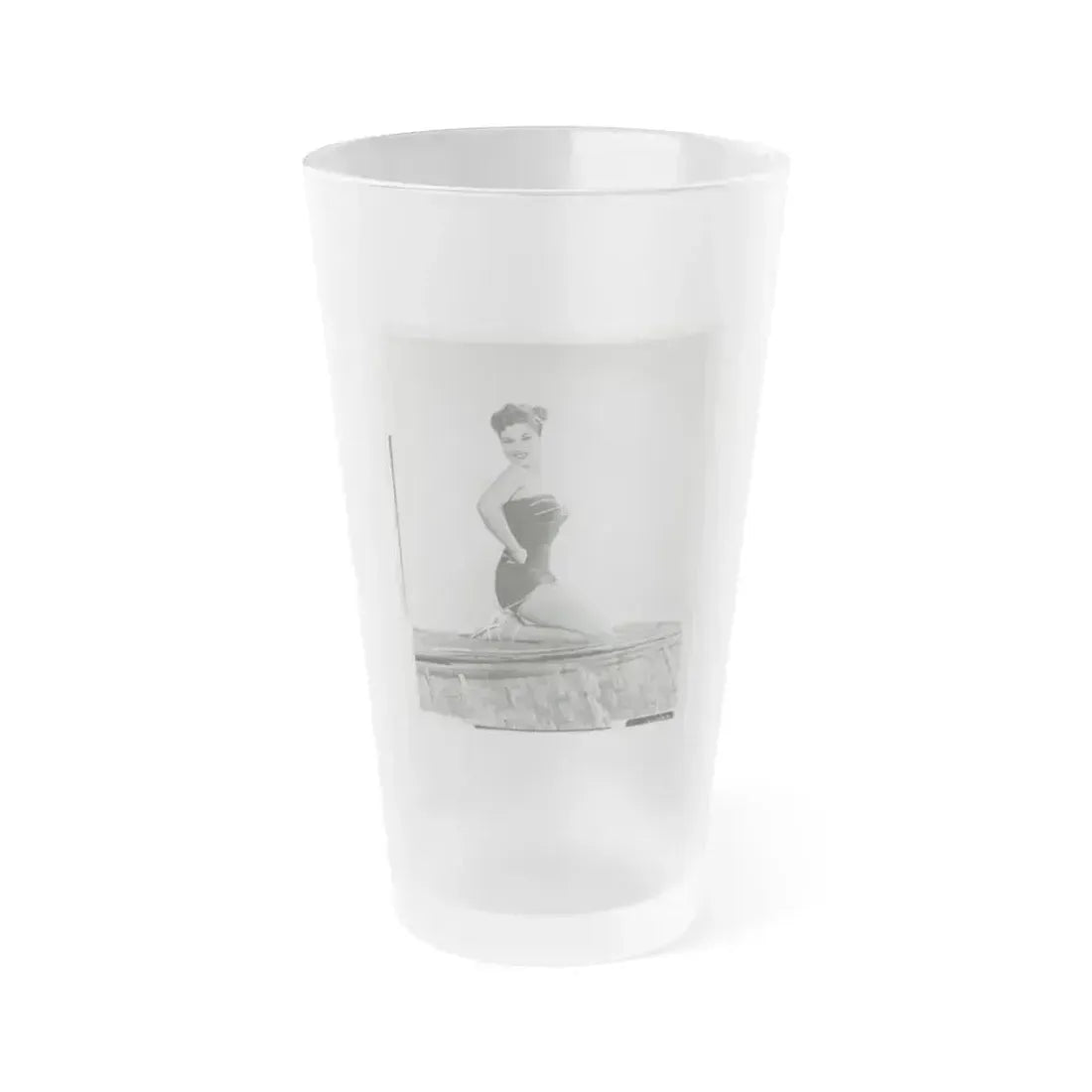 Debra Paget #771 1 (Vintage Female Icon) Frosted Pint Glass 16oz 16oz Frosted - Go Mug Yourself