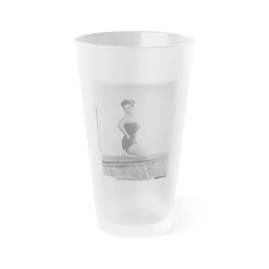 Debra Paget #771 1 (Vintage Female Icon) Frosted Pint Glass 16oz 16oz Frosted - Go Mug Yourself