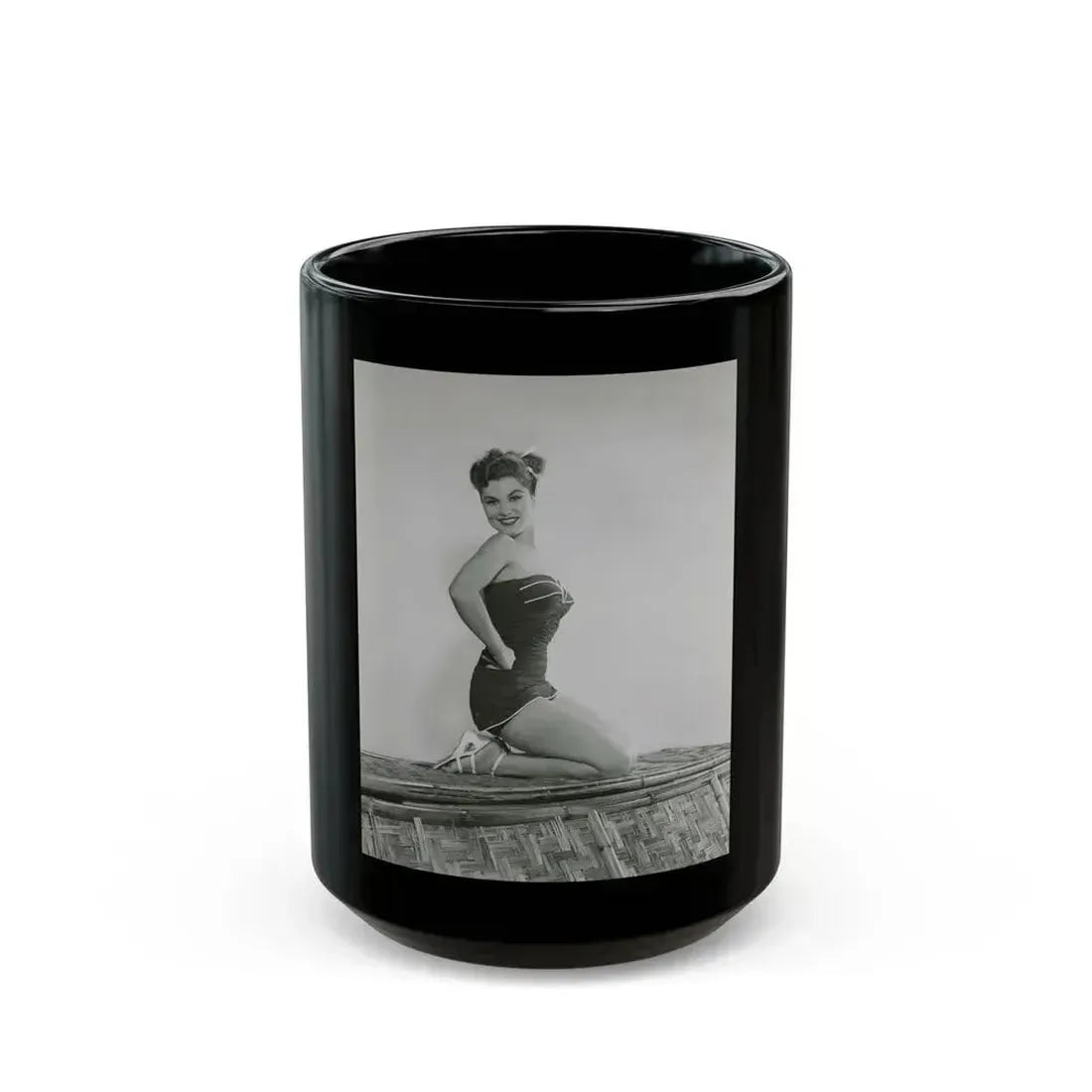 Debra Paget #771 (Vintage Female Icon) Black Coffee Mug 15oz - Go Mug Yourself