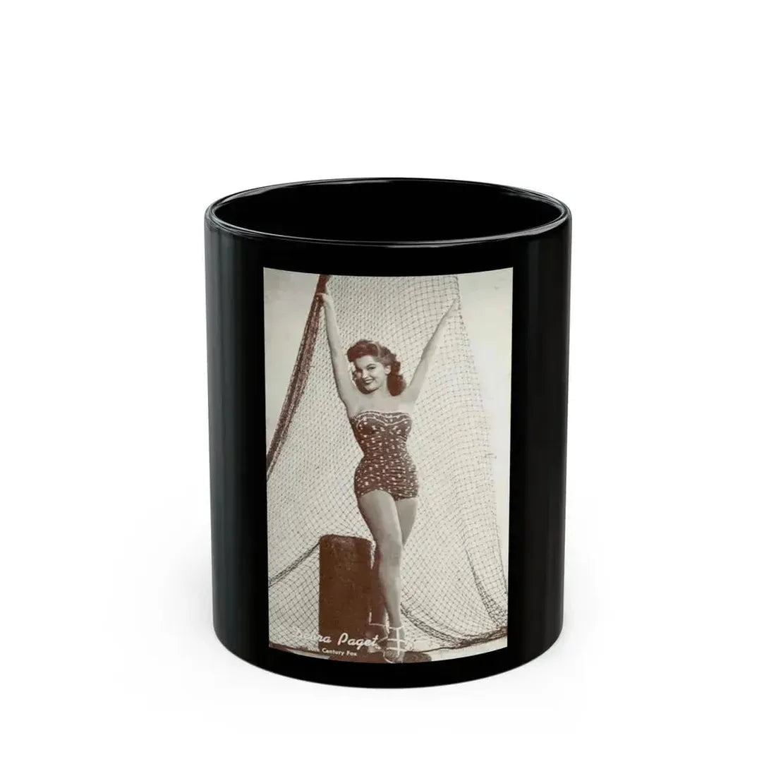 Debra Paget #78 (Vintage Female Icon) Black Coffee Mug 11oz - Go Mug Yourself