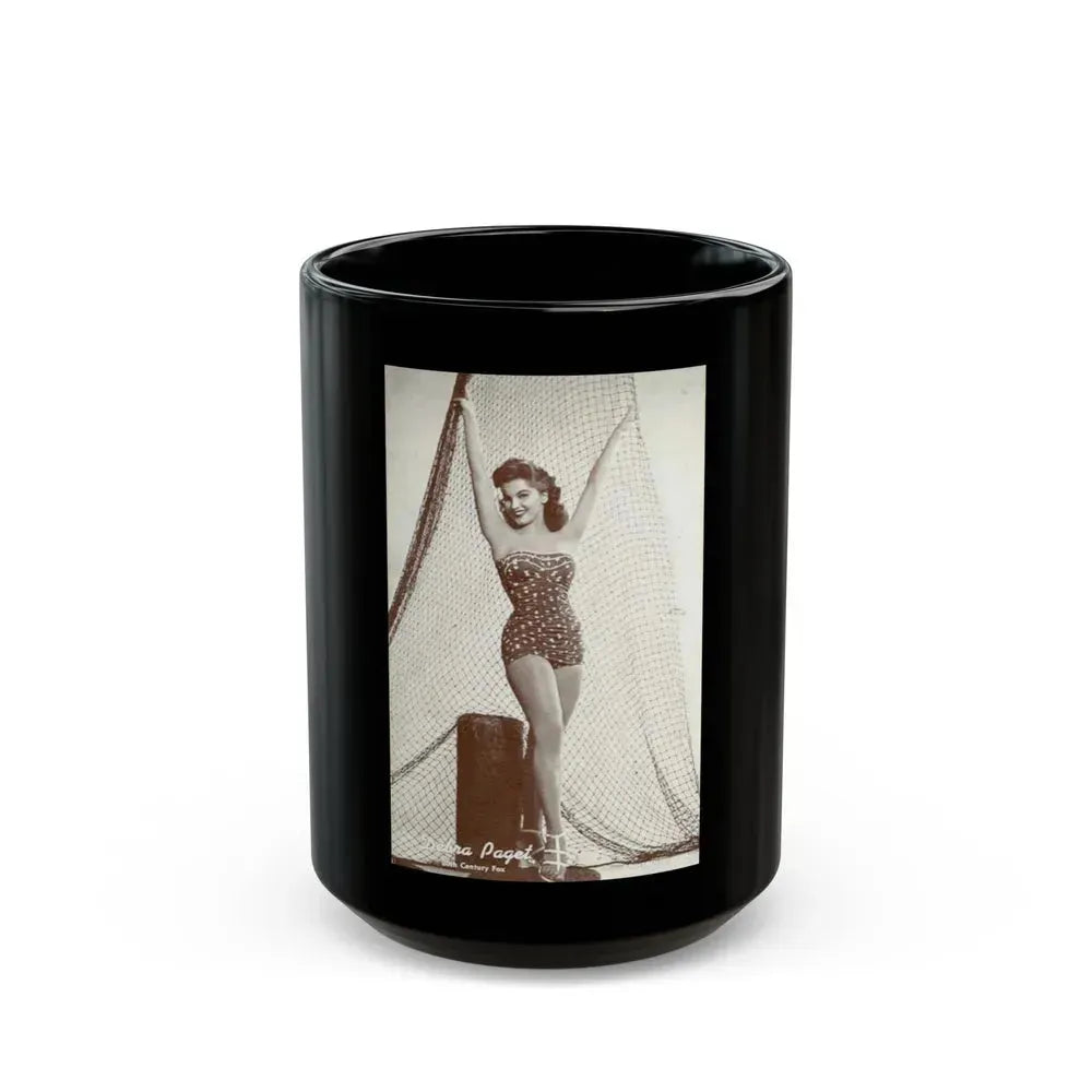 Debra Paget #78 (Vintage Female Icon) Black Coffee Mug 15oz - Go Mug Yourself