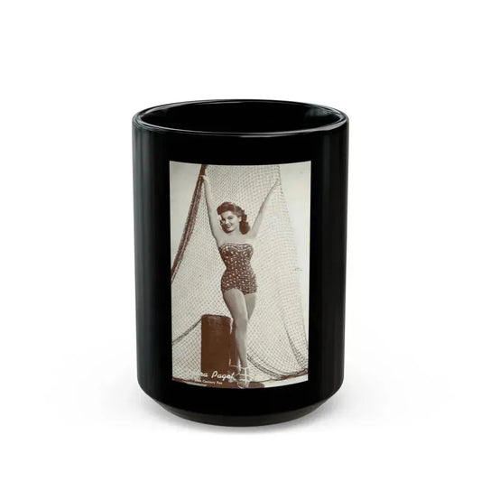 Debra Paget #78 (Vintage Female Icon) Black Coffee Mug 15oz - Go Mug Yourself