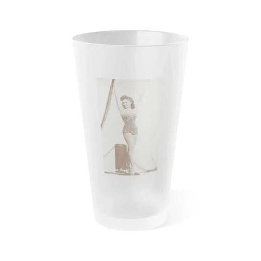 Debra Paget #78 (Vintage Female Icon) Frosted Pint Glass 16oz 16oz Frosted - Go Mug Yourself