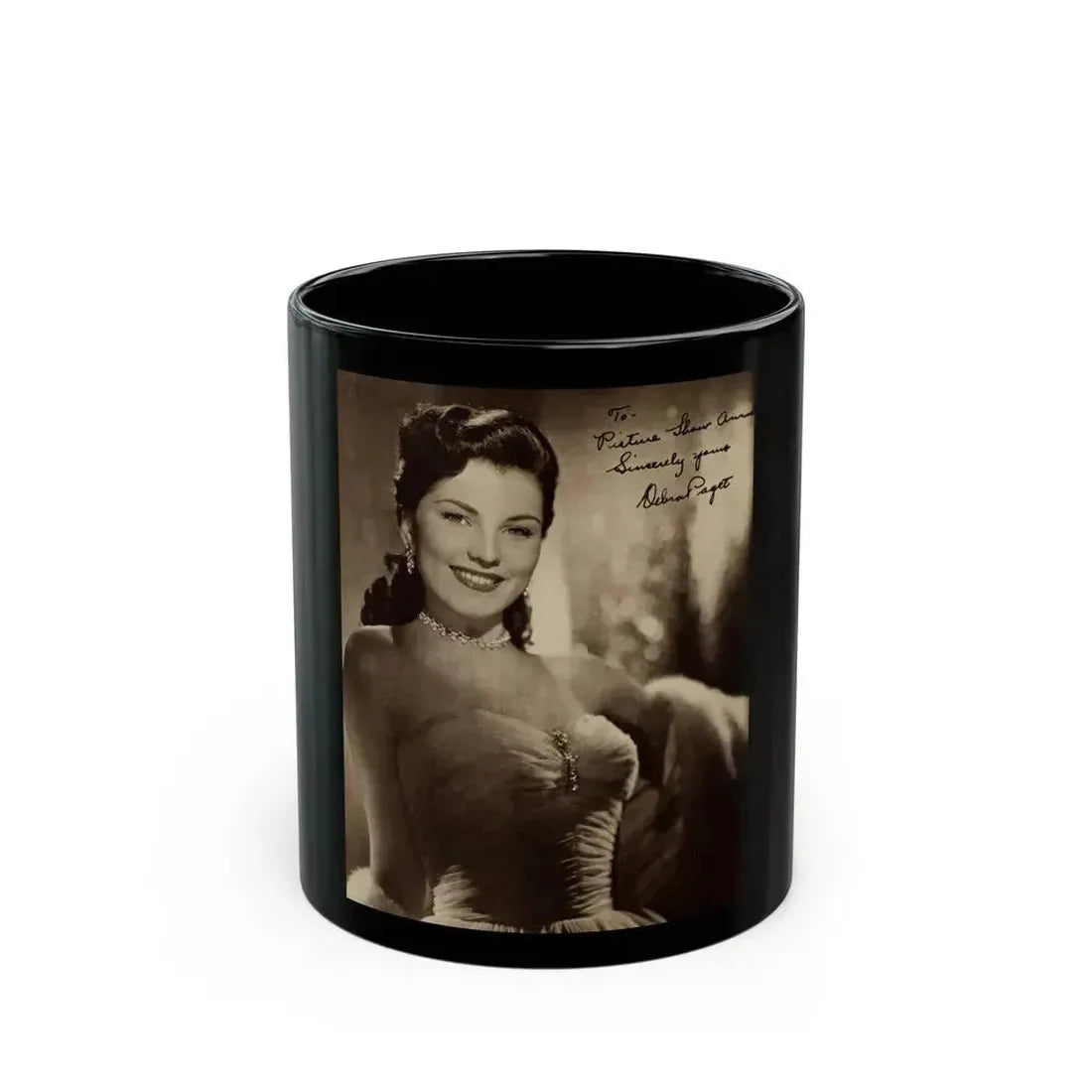 Debra Paget #83 (Vintage Female Icon) Black Coffee Mug 11oz - Go Mug Yourself