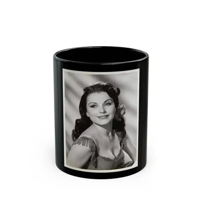 Debra Paget #92 - 7x9 B&W Vintage Glamour Portriat Bust & Upper Body too from 12-12-59 (Vintage Female Icon) Black Coffee Mug 11oz - Go Mug Yourself