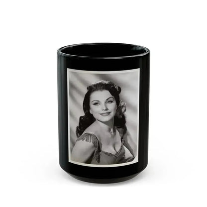 Debra Paget #92 - 7x9 B&W Vintage Glamour Portriat Bust & Upper Body too from 12-12-59 (Vintage Female Icon) Black Coffee Mug 15oz - Go Mug Yourself
