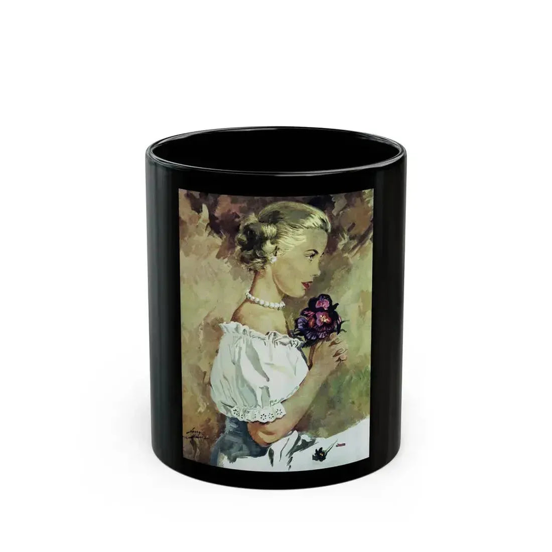 Debutante, , Chatelaine, July 1950 - Black Coffee Mug 11oz - Go Mug Yourself