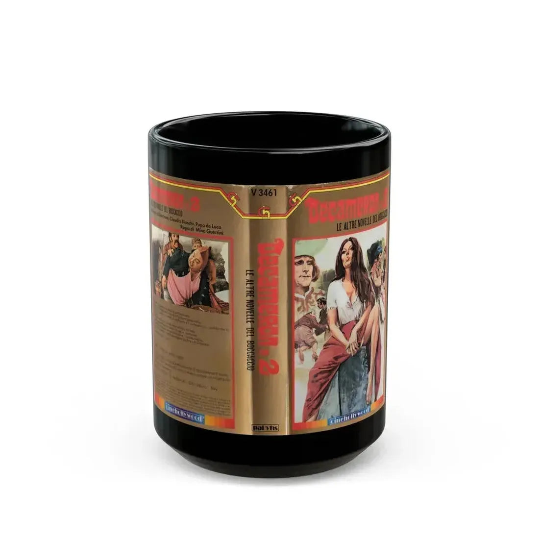 DECAMERON 2 (VHS COVER) - Black Coffee Mug 15oz - Go Mug Yourself