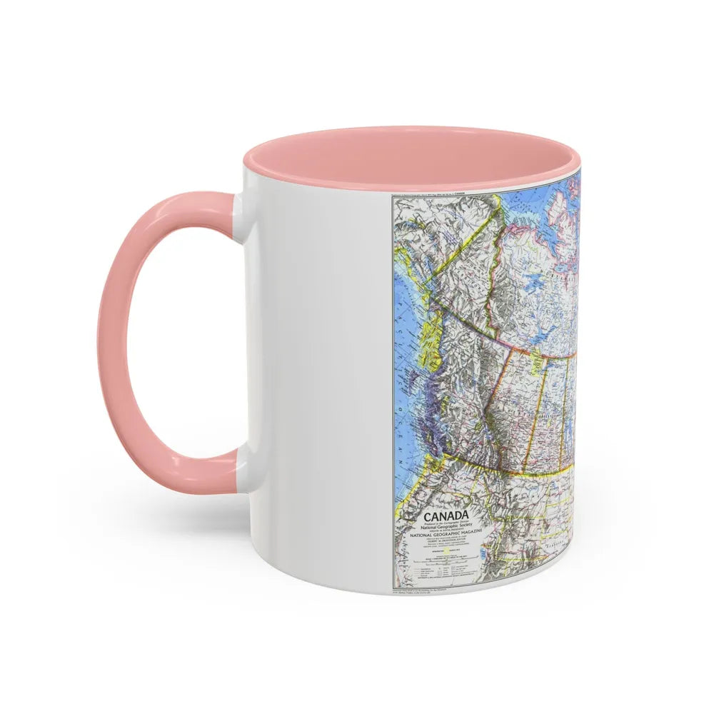 Canada (1972) (Map) Accent Coffee Mug-Go Mug Yourself