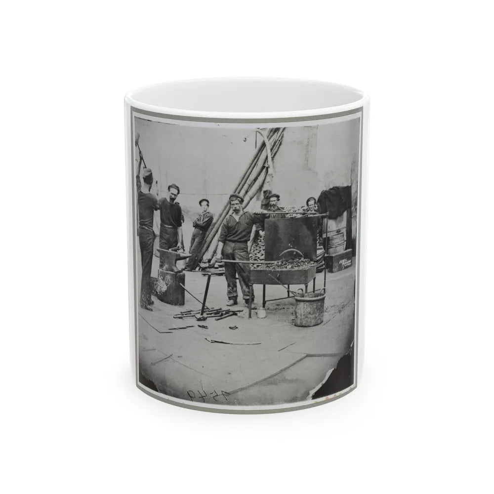 Deck Of Warship (U.S. Civil War) White Coffee Mug-11oz-Go Mug Yourself