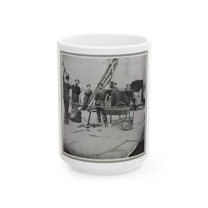 Deck Of Warship (U.S. Civil War) White Coffee Mug-15oz-Go Mug Yourself