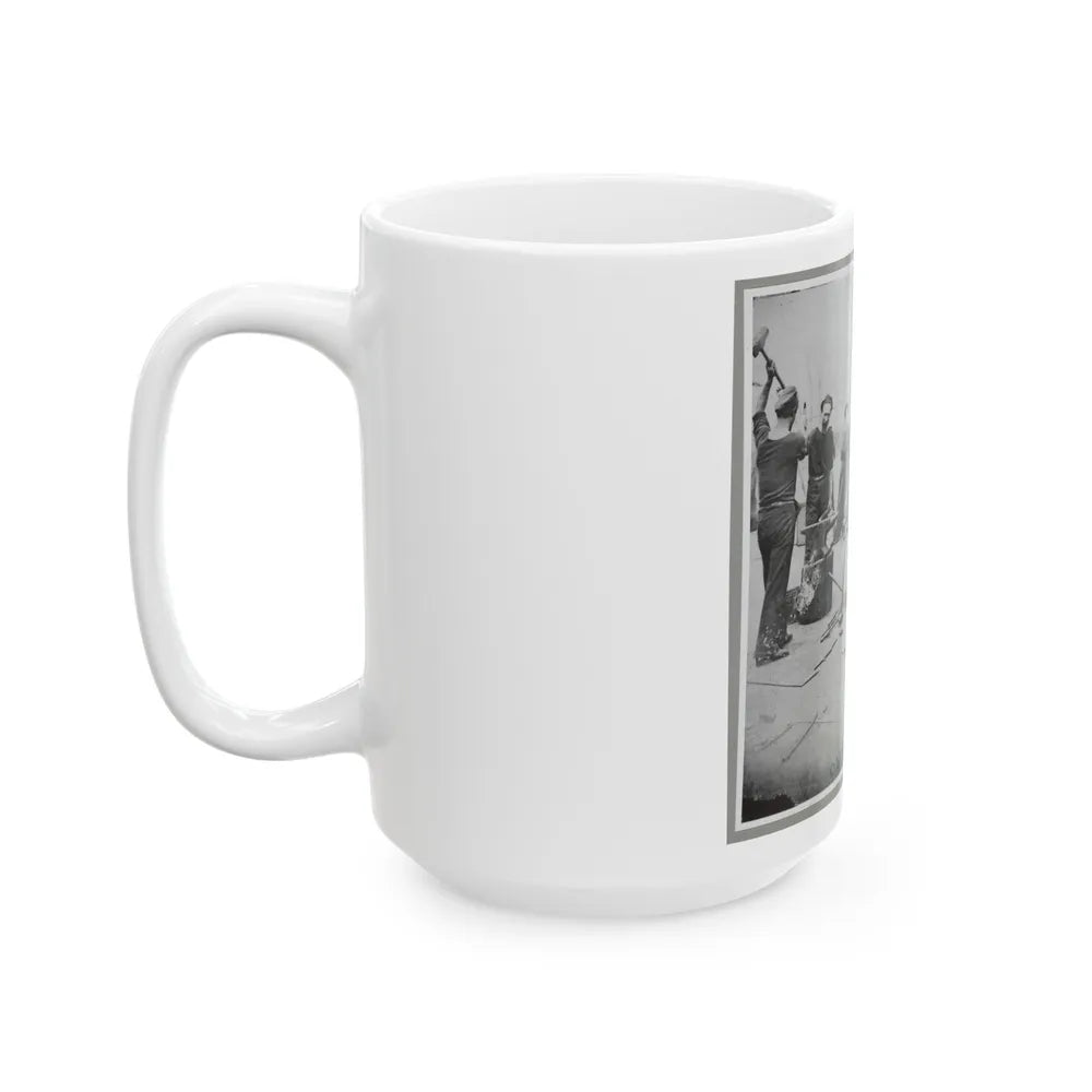 Deck Of Warship (U.S. Civil War) White Coffee Mug-Go Mug Yourself