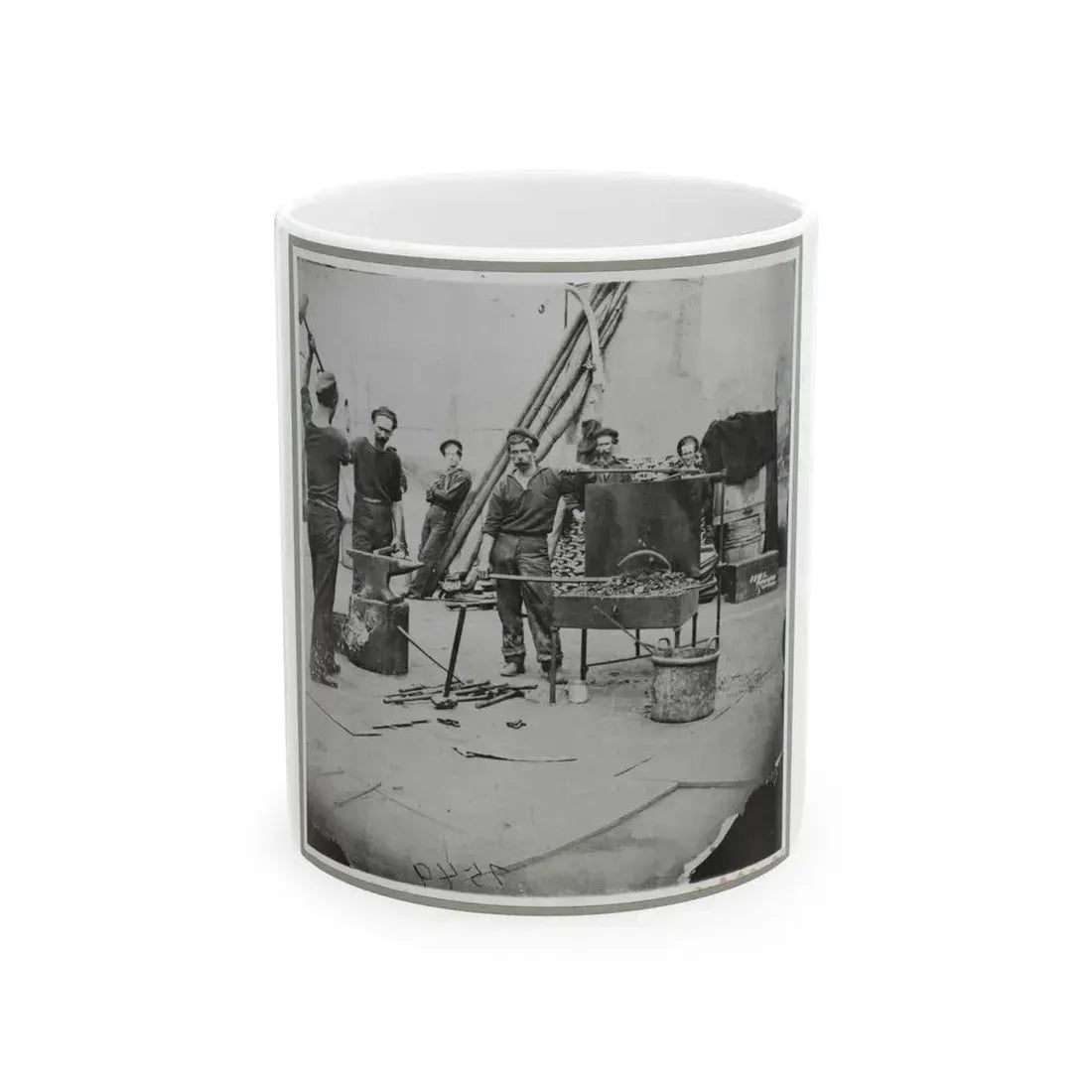 Deck Of Warship (U.S. Civil War) White Coffee Mug 11oz - Go Mug Yourself