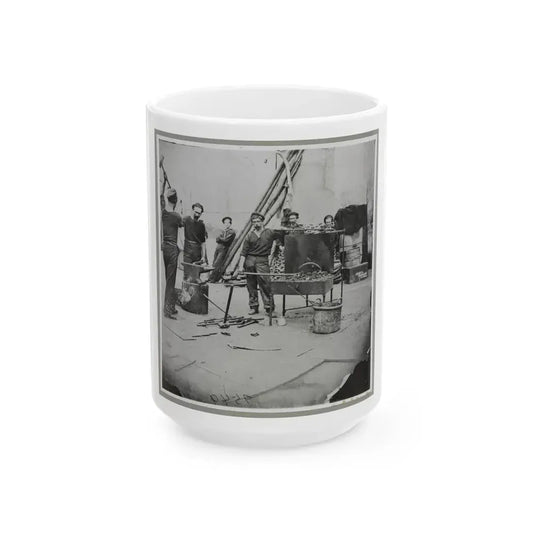 Deck Of Warship (U.S. Civil War) White Coffee Mug 15oz - Go Mug Yourself