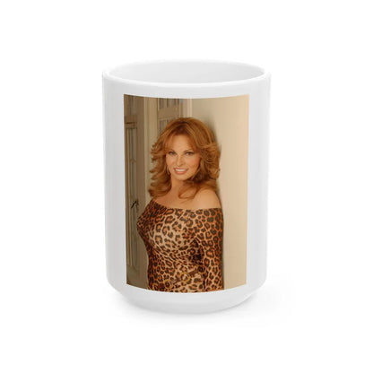 Raquel Welch #268 (Vintage Female Icon) White Coffee Mug-15oz-Go Mug Yourself