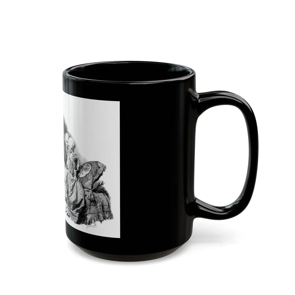 Catherine the Great, Lovers Discovered - Black Coffee Mug-Go Mug Yourself