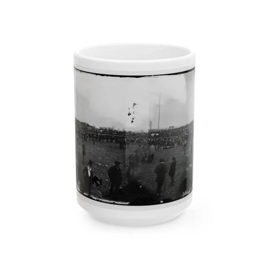Dedication Ceremonies At The Soldiers' National Cemetery, Gettysburg, Pennsylvania(3) (U.S. Civil War) White Coffee Mug 15oz - Go Mug Yourself