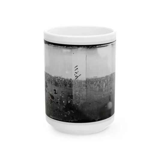 Dedication Ceremonies At The Soldiers' National Cemetery, Gettysburg, Pennsylvania (U.S. Civil War) White Coffee Mug 15oz - Go Mug Yourself