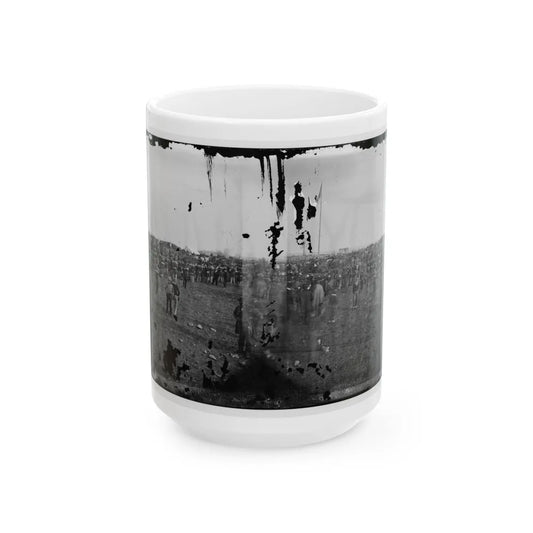 Dedication Ceremonies At The Soldiers' National Cemetery, Gettysburg, Pennsylvania(2) (U.S. Civil War) White Coffee Mug-15oz-Go Mug Yourself