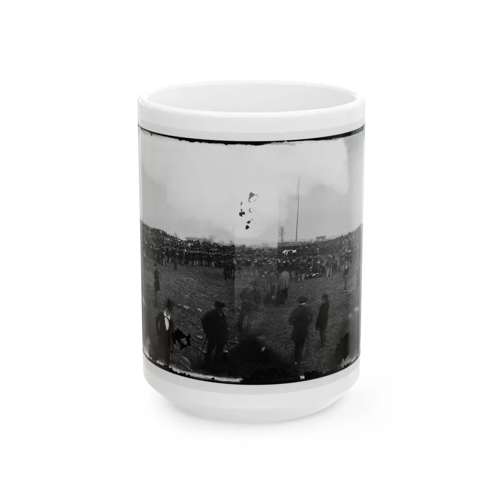 Dedication Ceremonies At The Soldiers' National Cemetery, Gettysburg, Pennsylvania(3) (U.S. Civil War) White Coffee Mug-15oz-Go Mug Yourself