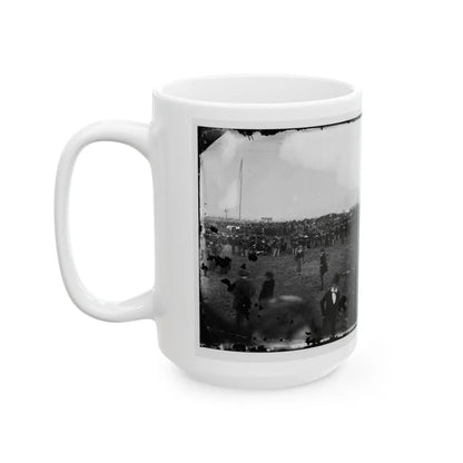 Dedication Ceremonies At The Soldiers' National Cemetery, Gettysburg, Pennsylvania(3) (U.S. Civil War) White Coffee Mug-Go Mug Yourself