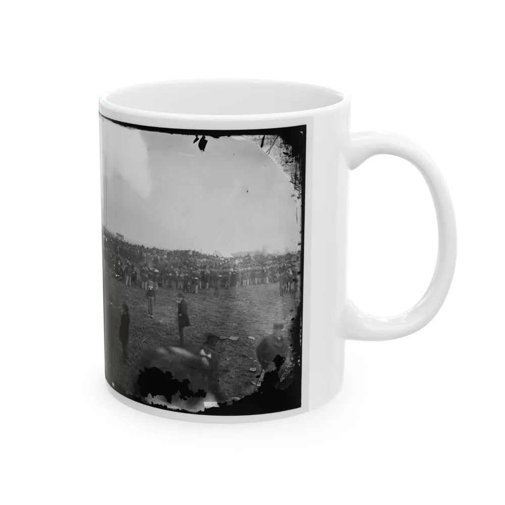 Dedication Ceremonies At The Soldiers' National Cemetery, Gettysburg, Pennsylvania(3) (U.S. Civil War) White Coffee Mug-Go Mug Yourself