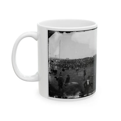 Dedication Ceremonies At The Soldiers' National Cemetery, Gettysburg, Pennsylvania(3) (U.S. Civil War) White Coffee Mug-Go Mug Yourself