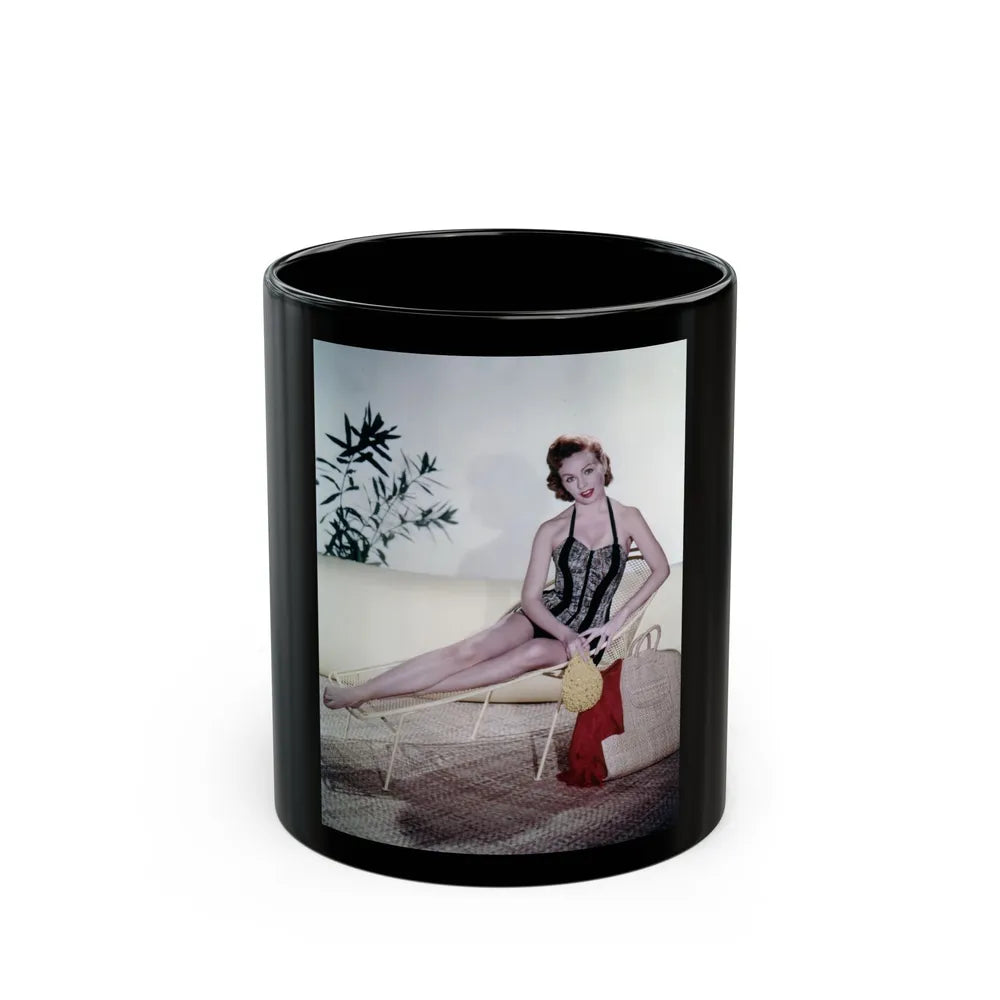 Jeanne Crain #195 (Vintage Female Icon) Black Coffee Mug-11oz-Go Mug Yourself