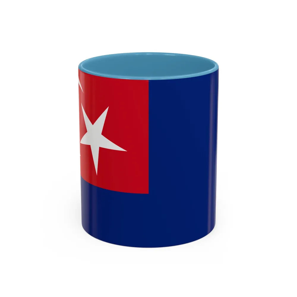 Flag of Johor Malaysia - Accent Coffee Mug-11oz-Light Blue-Go Mug Yourself