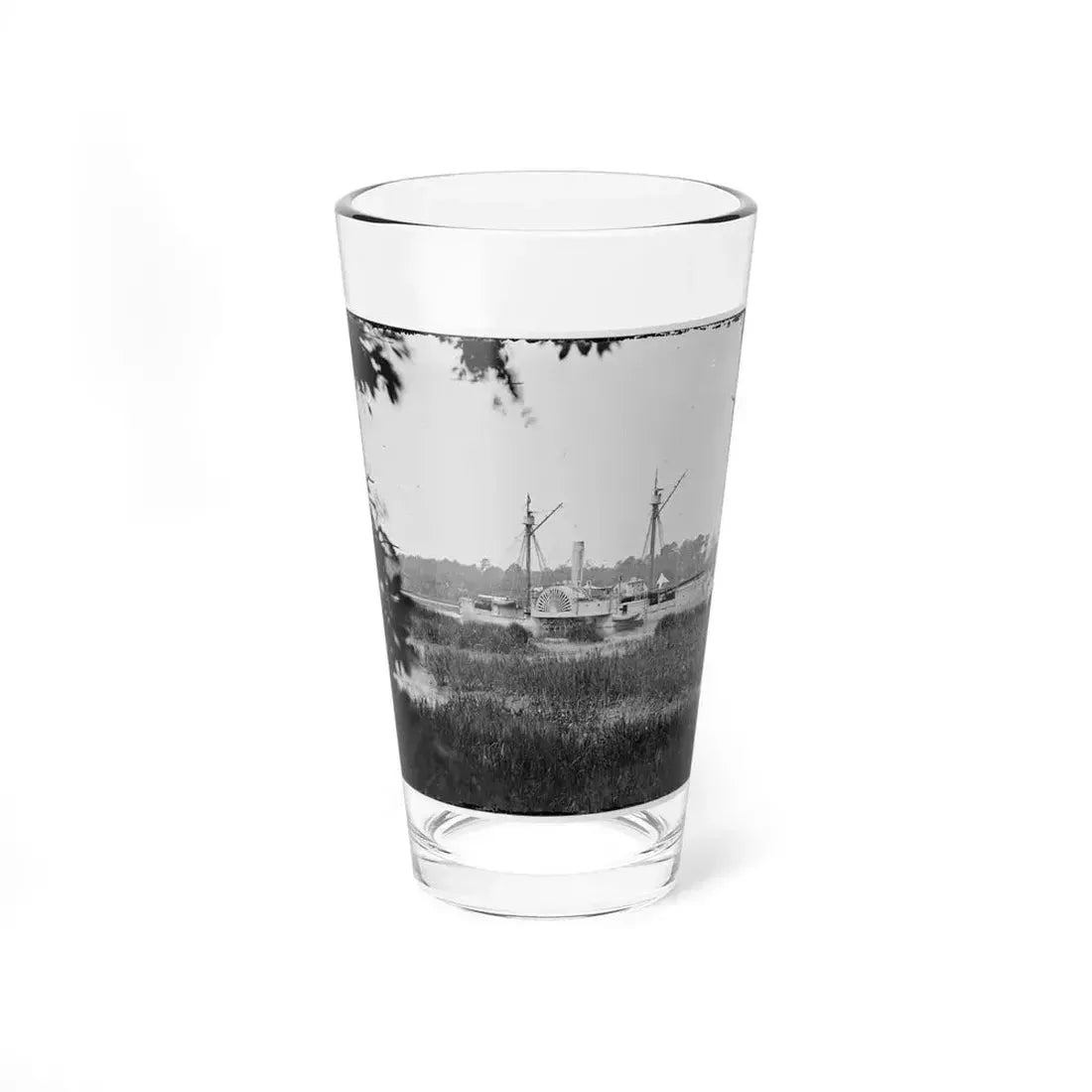 Deep Bottom, Va.  U.S. Gunboat Mendota (In Service May 2, 1864) On The James (U.S. Civil War) Pint Glass 16oz 16oz - Go Mug Yourself