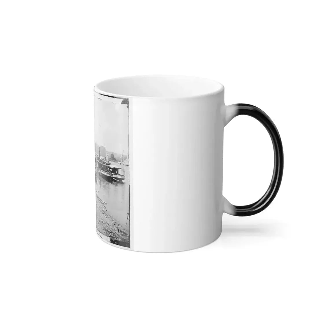 Deep Bottom, Va., Vicinity.  Transport Linda of Philadelphia and a Monitor (Onondaga ) on the James (U.S. Civil War) Color Changing Coffee Mug 11oz - Go Mug Yourself