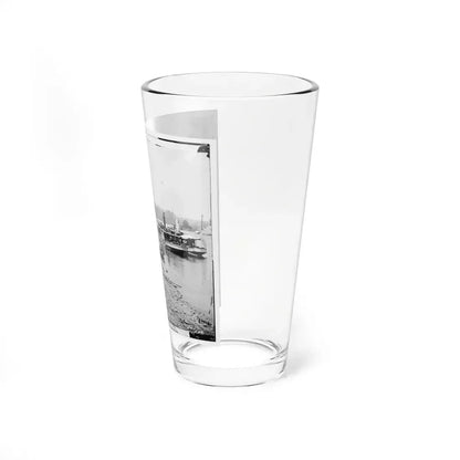 Deep Bottom, Va., Vicinity.  Transport Linda Of Philadelphia And A Monitor (Onondaga ) On The James (U.S. Civil War) Pint Glass 16oz - Go Mug Yourself