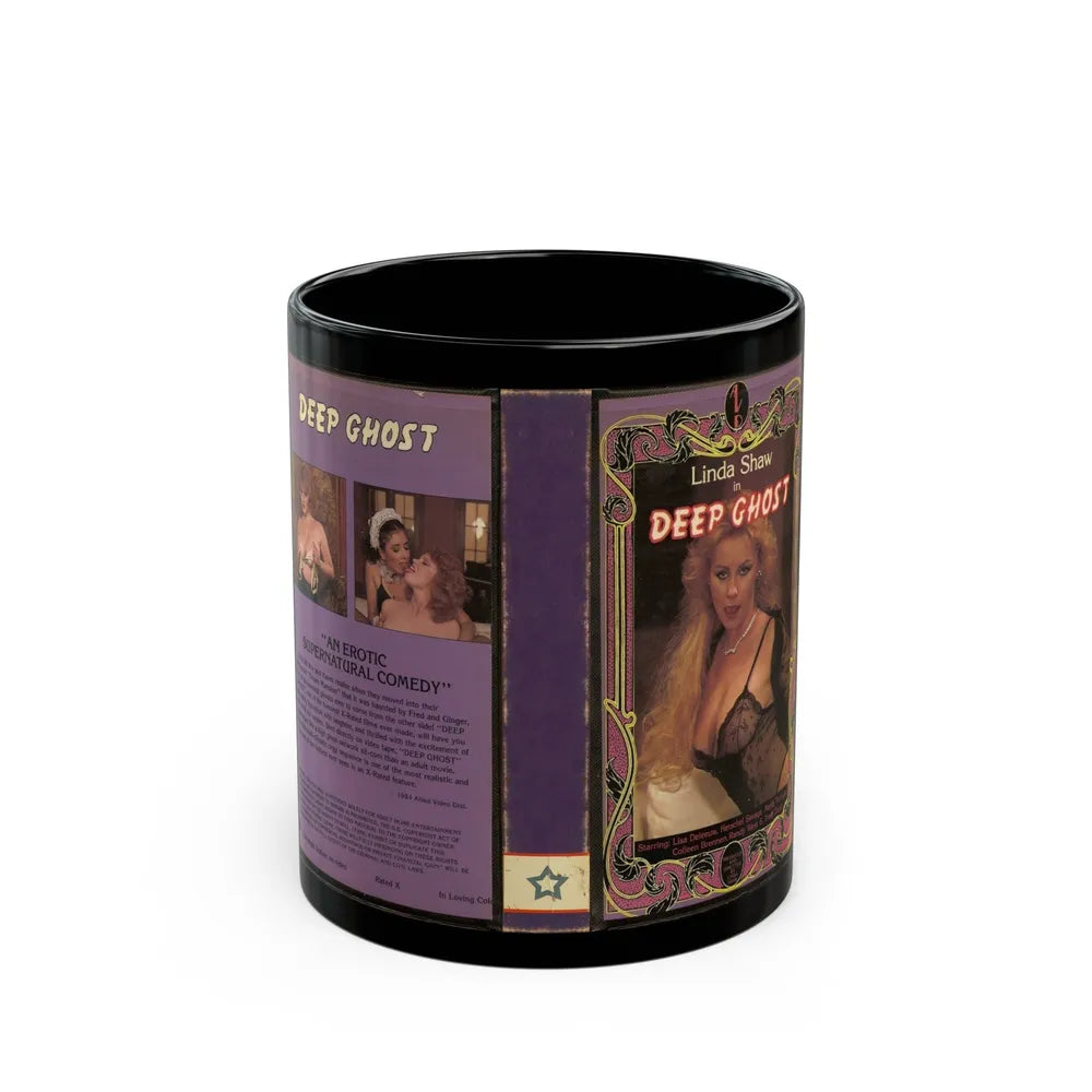 DEEP GHOST LINDA SHAW (VHS COVER) - Black Coffee Mug-11oz-Go Mug Yourself