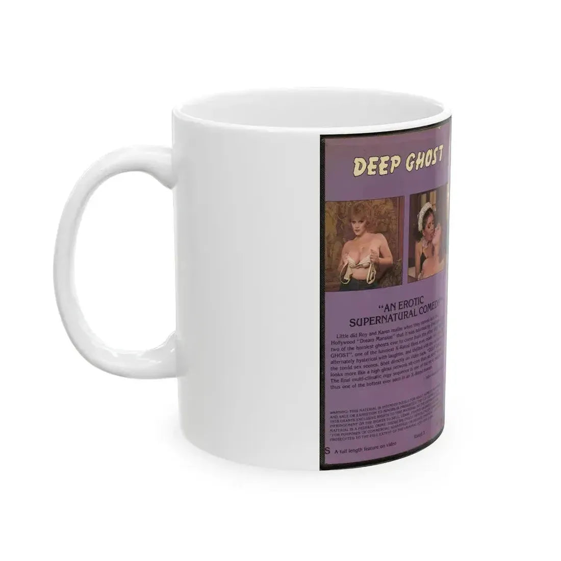 DEEP GHOST LINDA SHAW (VHS COVER) - White Coffee Mug - Go Mug Yourself