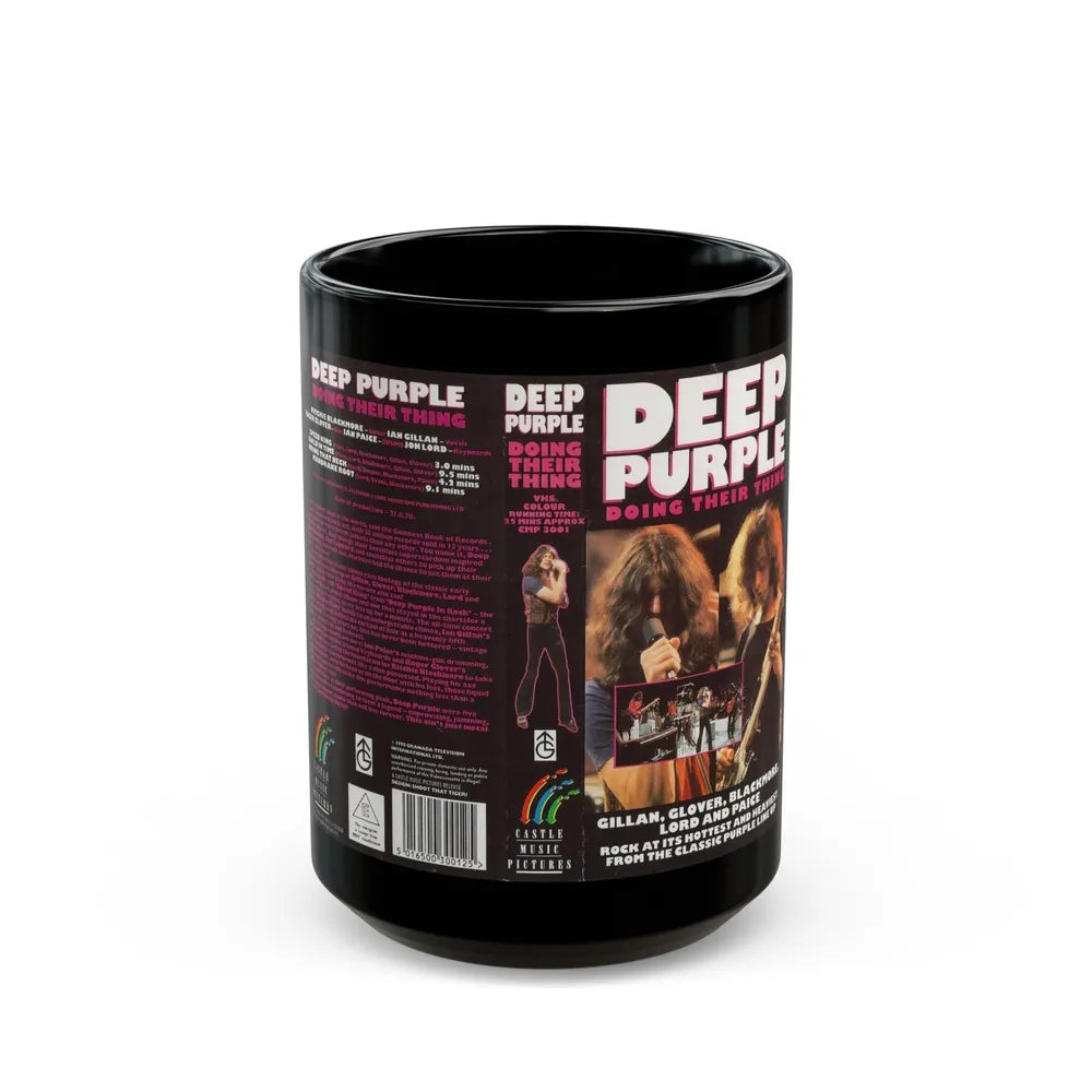 DEEP PURPLE DOING THEIR THING (VHS COVER) - Black Coffee Mug-15oz-Go Mug Yourself