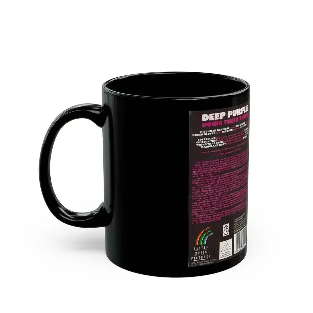 DEEP PURPLE DOING THEIR THING (VHS COVER) - Black Coffee Mug - Go Mug Yourself