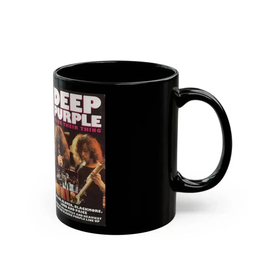 DEEP PURPLE DOING THEIR THING (VHS COVER) - Black Coffee Mug - Go Mug Yourself