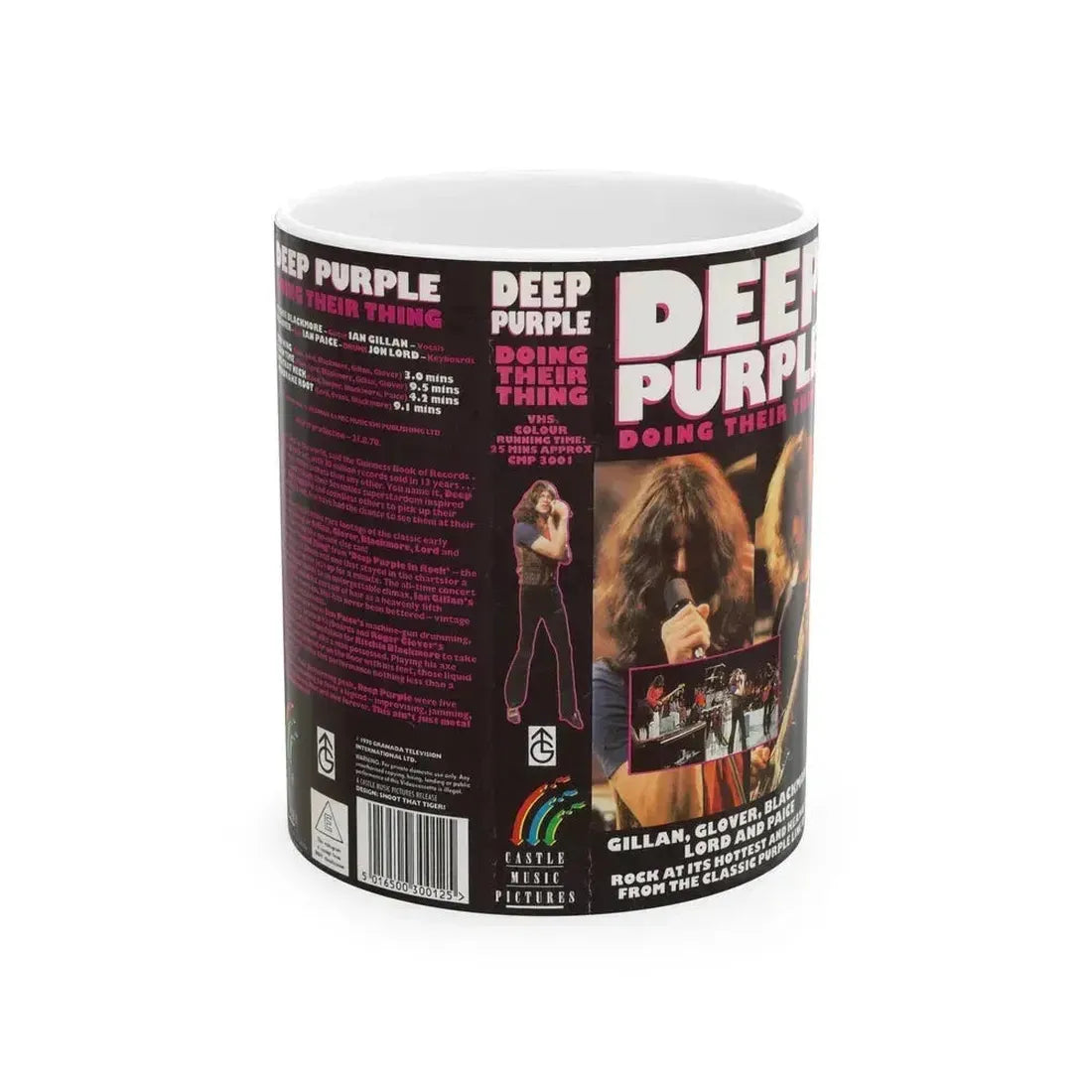 DEEP PURPLE DOING THEIR THING (VHS COVER) - White Coffee Mug 11oz - Go Mug Yourself