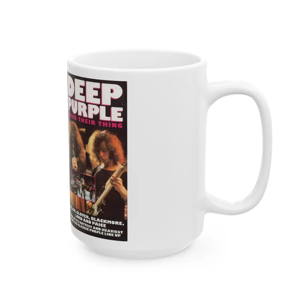 DEEP PURPLE DOING THEIR THING (VHS COVER) - White Coffee Mug-Go Mug Yourself