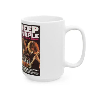 DEEP PURPLE DOING THEIR THING (VHS COVER) - White Coffee Mug - Go Mug Yourself