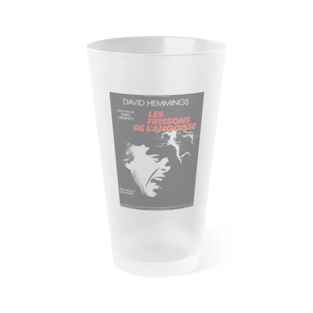 DEEP RED (FRENCH) 1975 Movie Poster - Frosted Pint Glass 16oz-16oz-Frosted-Go Mug Yourself