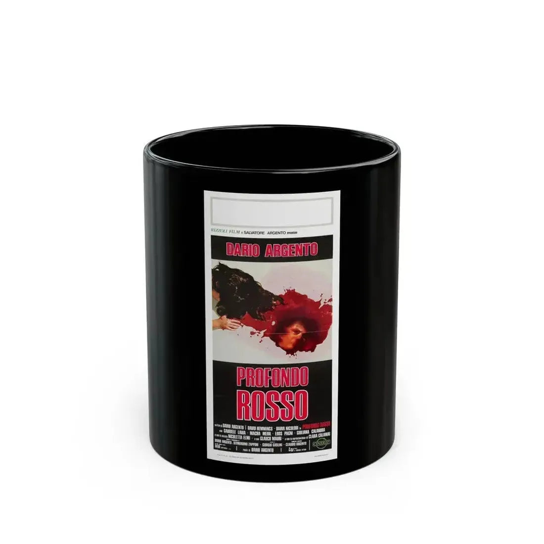 DEEP RED (ITALIAN) 1975 Movie Poster - Black Coffee Mug 11oz - Go Mug Yourself