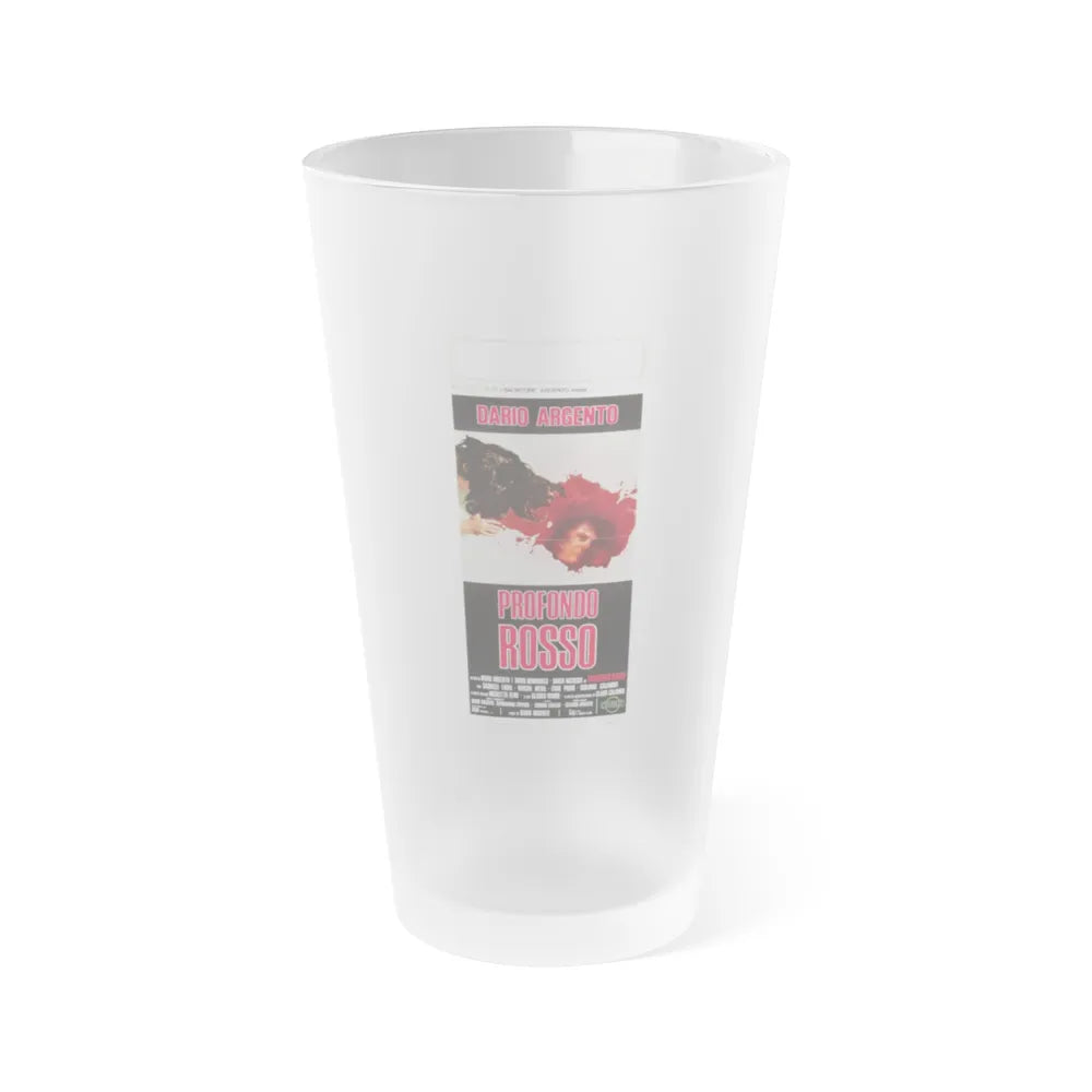 DEEP RED (ITALIAN) 1975 Movie Poster - Frosted Pint Glass 16oz-16oz-Frosted-Go Mug Yourself