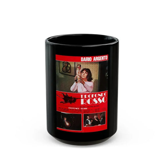 DEEP RED (ITALIAN) 2 1975 Movie Poster - Black Coffee Mug 15oz - Go Mug Yourself