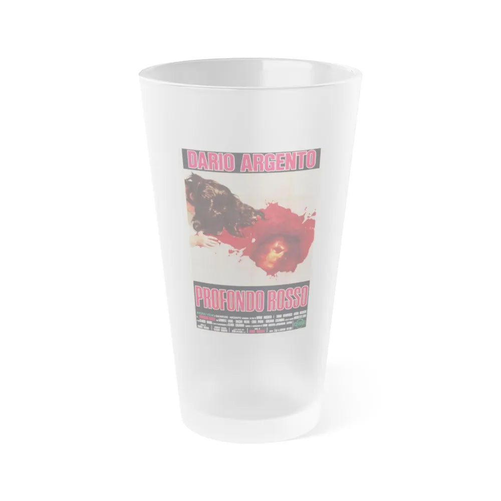 DEEP RED (ITALIAN) 3 1975 Movie Poster - Frosted Pint Glass 16oz-16oz-Frosted-Go Mug Yourself