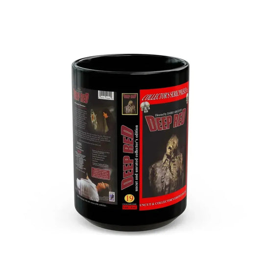 DEEP RED (VHS COVER) - Black Coffee Mug 15oz - Go Mug Yourself