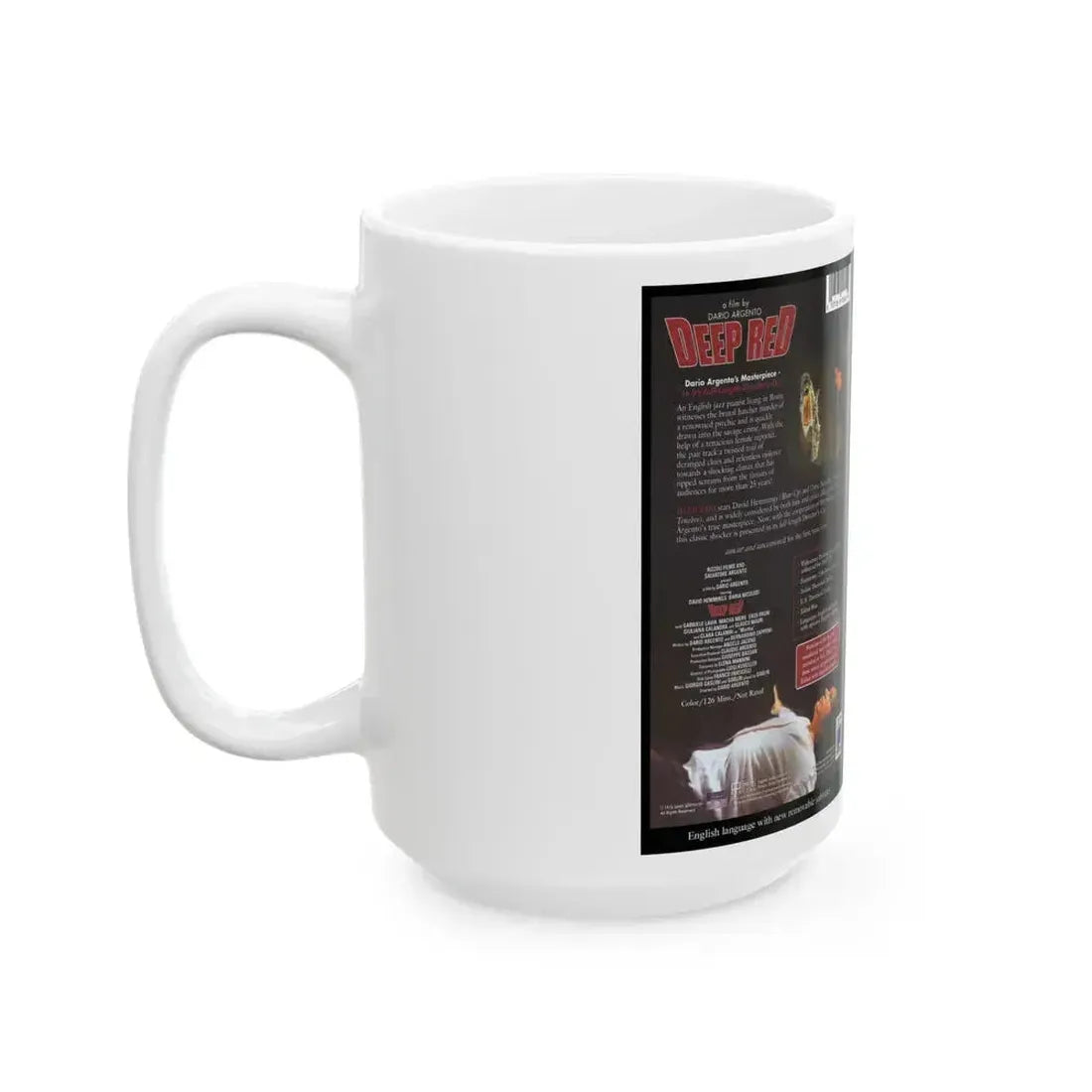 DEEP RED (VHS COVER) - White Coffee Mug - Go Mug Yourself