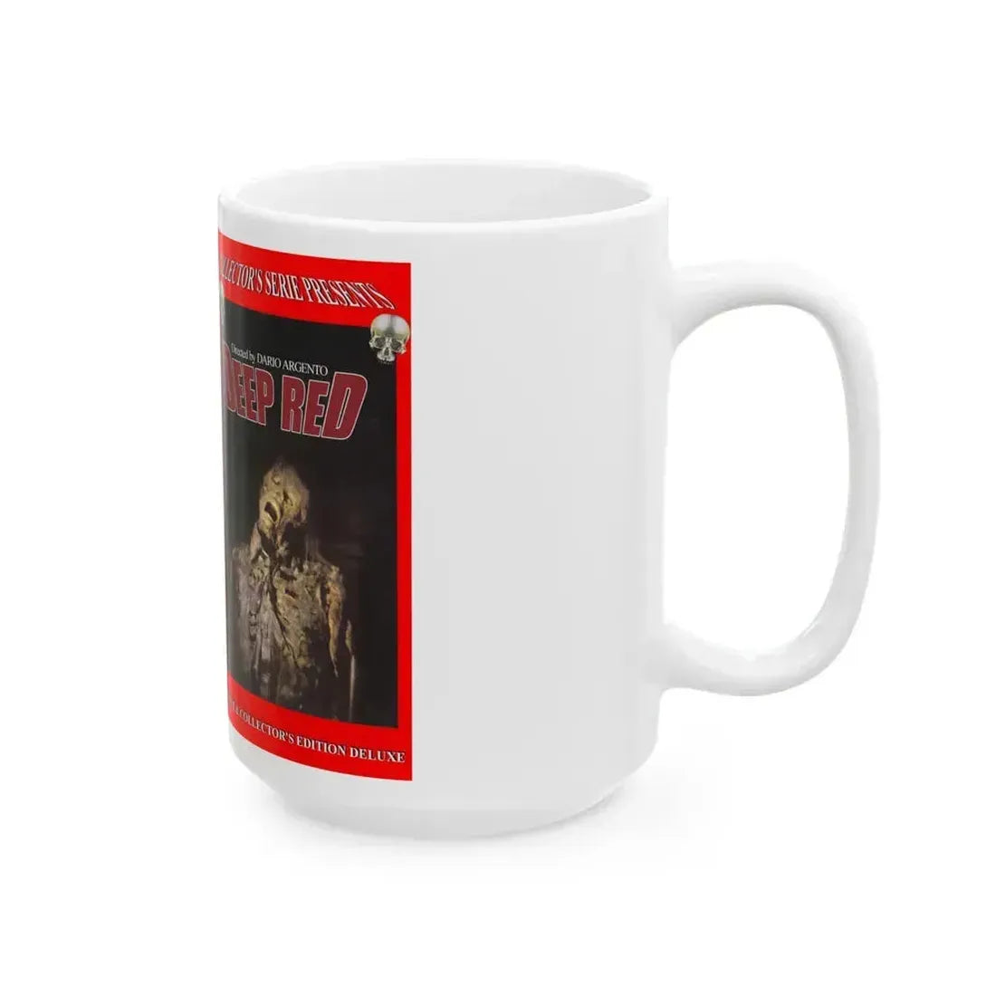 DEEP RED (VHS COVER) - White Coffee Mug - Go Mug Yourself