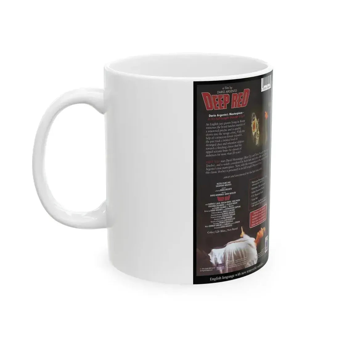 DEEP RED (VHS COVER) - White Coffee Mug - Go Mug Yourself